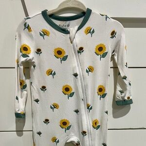 Kyte Baby Zippered Romper Sunflower 6-12 mo
